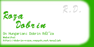 roza dobrin business card